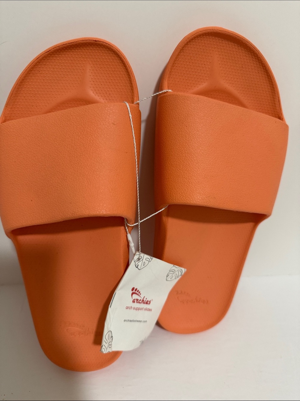 Archies Orange Men’s Unisex Arch Support Slide Sandals Size 9